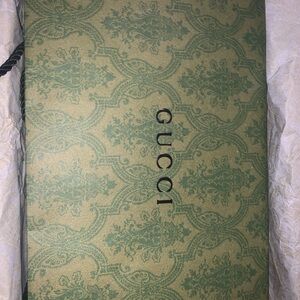 Gucci Green Paisley Card with Black Sneakers